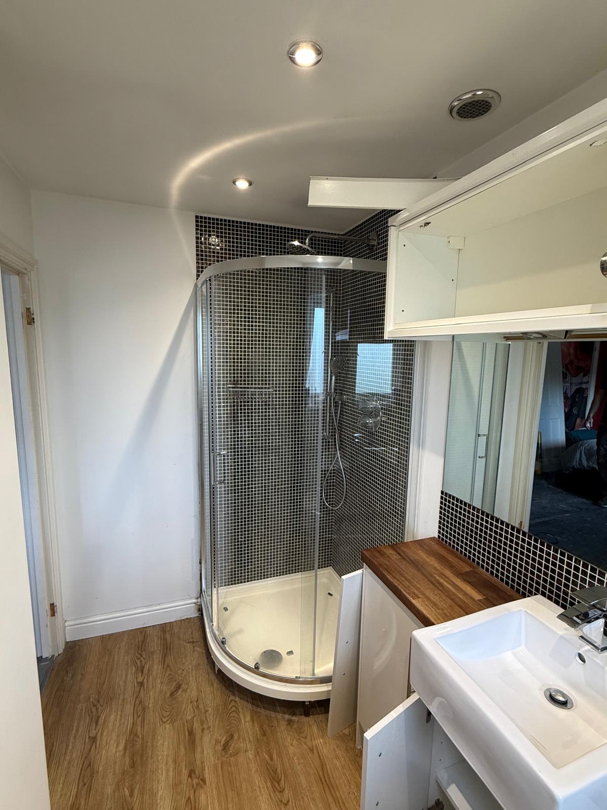 Shower room before refurbishment