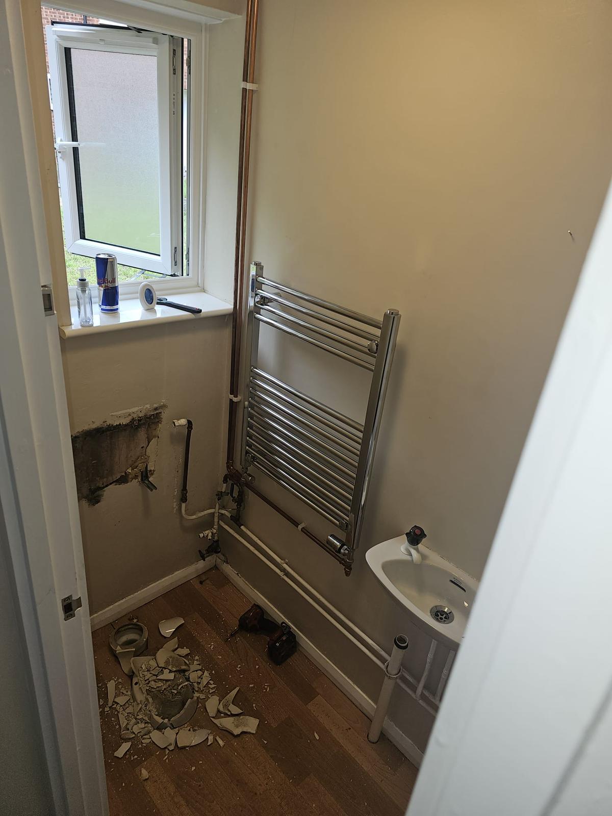 WC before refurbishment